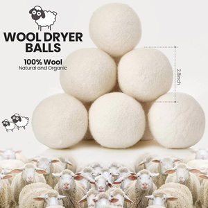 Boules de séchage en laine en gros, alternative au conditionneur de linge pour machine à laver, réducteur de plis, fournitures de nettoyage, gadgets - Product Image 1