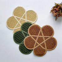 Sous-verres et sets de table en papier brun de forme irrégulière, isolants thermiquement, 38 cm, style moderne et simple, pour mariages, jardins d'enfants et tables à manger