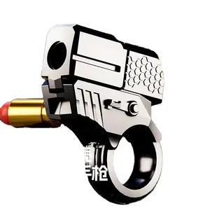 Child agent Goldfinger launcher Mini jumper can fire soft gun Decompress the toy model gun