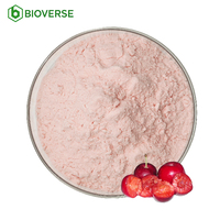 Poudre de cerise chinoise soluble dans l'eau en gros, poudre de fruits naturelle enrichie en calcium, approvisionnement en vrac