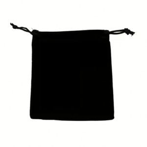 Pochette en velours noir de qualité supérieure avec cordon de serrage, sac cadeau pour bijoux tels que des bagues, des colliers, des bracelets et autres articles - Product Image 1