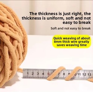 DIY Handstrickgarn, Hochfestes 100-Gramm Babyweiches Einfarbig Gefärbtes Häkel-Samt-Garn, Dick und Abriebfest, OE DTY - Product Image 3