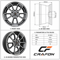Jantes en alliage forgé CF 20 22 24 pouces 5x127 PCD adaptées pour Jeep Grand Cherokee WK2 WL Summit Custom ODM