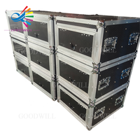 Boîtier rack étanche Goodcase personnalisé en aluminium durable OEM 2U-12U avec porte coulissante supérieure pour équipement d'amplificateur de scène