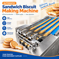 Ligne de remplissage automatique de biscuits sandwich en acier inoxydable, équipement de boulangerie certifié CE, équipement de production alimentaire industrielle