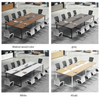 Tables de conférence de grande taille pour projets de bureau, pouvant accueillir de 8 à 20 personnes, avec chaises de conférence, Mesa De Reuniones, Mesa De Reunioes
