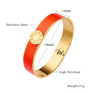 2025 New Design Fashion <b>Bracelet</b> for Women Enamel <b>Rainbow</b> Gold Tone Stainless Steel Charm <b>Bracelet</b> - Product Image 3