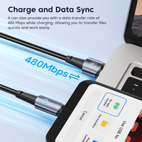Cables de Datos Toocki 2024, los Más Recientes, Android, Carga Rápida 2.4a, Cable Micro USB con Indicador LED, 1m 2m 3m
