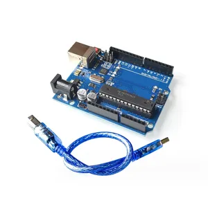 บอร์ดพัฒนา UNO R3 เข้ากันได้กับโมดูลไมโครคอนโทรลเลอร์ ATmega328P ของ Arduino