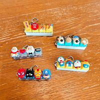 Porte-clés personnalisé Fidget Clicker, impression 3D, résine époxy PVC, créez votre propre design pour promotion, vente en gros, cadeau créatif