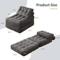 Matelas en tissu convertible pliable moderne, futon complet, fauteuil-lit de loisirs pour salon, bureau à domicile, chambre à coucher