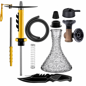 Chicha en acier inoxydable style course, à un seul tuyau, coffret cadeau, thème voiture coloré, pour bar et lounge, vente en gros - Product Image 1