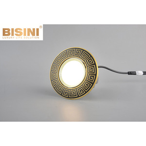 <span class=keywords><strong>Spot</strong></span> encastré en cuivre finition laiton classique, design rétro, anti-éblouissement, rond, <span class=keywords><strong>bronze</strong></span>, pour la décoration d'hôtels et de villas - Product Image 2