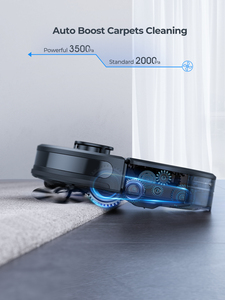 Robot aspirateur et serpillière 3 en 1 avec cartographie intelligente, auto-vidage, compatible Alexa, pour poils d'animaux, tapis et sols durs L6 Nex - Product Image 5