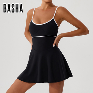 ブラジャーパッド内蔵テニススカート調整可能ストラックスカートバックサポートハイウエストアスレチックプリーツスコート女性スポーツウェア - Product Image 5