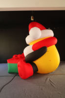 Grande statue gonflable réaliste du Père Noël, figurine de Noël personnalisée pour affichage publicitaire commercial dans les centres commerciaux