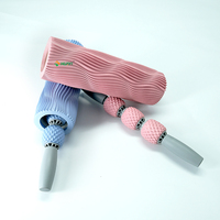 Rodillo de Espuma de Alta Densidad para Yoga y Masaje Muscular, Portátil, de EVA, PVC y ABS