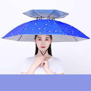 Nouveau Design Anti Soleil Pluie Pêche Parapluie Chapeau Pliable En Plein Air Chapeaux Parapluie Randonnée Camping Plage Cap Tête Chapeaux - Product Image 2