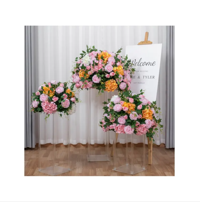 Wedding Props Supplies Table Flower Rack Luxury Acrylic Crystal Wedding Road Guide Wedding Centerpiece Decoration