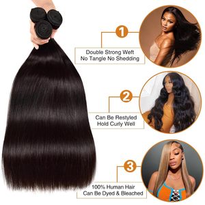 Extensions de cheveux humains vierges naturels non traités, grade 16A, bruts, vietnamiens, lisses, provenant d'un seul donneur, <span class=keywords><strong>en</strong></span> paquets - Product Image 4