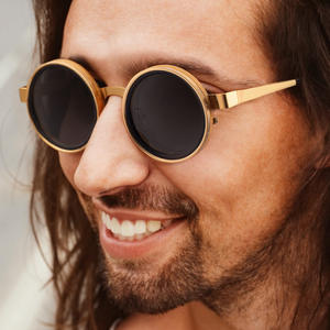 Gafas de sol redondas de metal Nd con protección UV400 polarizadas antirreflejo para hombre - Product Image 1