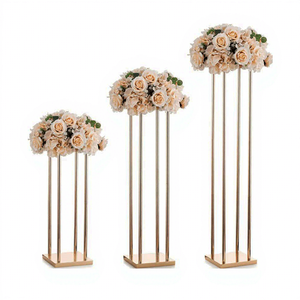 Supports floraux métalliques hauts pour toile de fond de mariage, centres de table et décorations de table de mariage – Meilleures ventes - Product Image 1