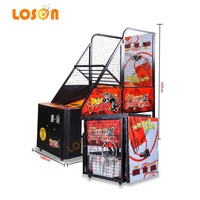 Vente flash : Machine de jeu d'arcade de basket-ball automatique à monnayeur avec panier mobile