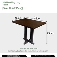 Combinaison table et chaises en bois massif pour restaurant, mobilier commercial, design moderne et simple pour restaurant, café, bar, modèle 0001