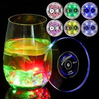 Sous-verres lumineux LED en verre pour bouteilles de vin, en EVA, ronds et napperons pour la maison, la cuisine, les mariages, les bars, Noël et les fêtes
