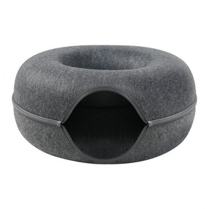 Cama para Gatos en Forma de Donut Peekaboo para Múltiples/Gatos Grandes, Desmontable, Lavable, Diseño Moderno, para Todas las Estaciones - Product Image 3