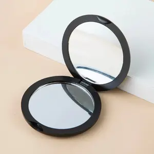 Custom Print Logo Cute Acrylic Pocket Round Mini Make Up Hand Mirror For Makeup Small Vanity Mirror