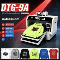Nouvelle imprimante DTG entièrement automatique avec nettoyage automatique des têtes d'impression, machine tout-en-un pour l'impression directe sur vêtements, pour impression multicolore sur matériaux flexibles