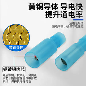 ขั้วต่อแบบเสียบ Blue Bullet Combo ชนิด PVC ฉนวนหุ้ม  อะแดปเตอร์ขั้วต่อแบบเชื่อมต่อเร็ว - Product Image 4