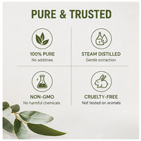 Huile Essentielle d'Eucalyptus Citronné Naturelle Pure ; Anti-inflammatoire et Revitalisante, Convient pour l'Aromathérapie et les Diffuseurs.