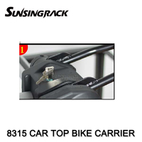 Porte-vélos de toit de voiture Sunsing Rack, nouveau design, 1 vélo, argent, durable, universel, en aluminium, accessoire 4x4, porte-bagages de voyage