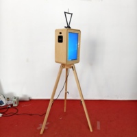Photomaton portable multifonctionnel de haute qualité, vintage, en bois massif, avec écran tactile, imperméable, impression instantanée