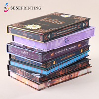 Impression de livres édition collector personnalisée avec bords imprimés, couverture en feuille d'aluminium et pages de fin de volume illustrées OEM