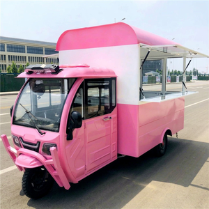 Camión de Comida Rápida Eléctrico de 3 Ruedas, Carrito de Comida Móvil para Snacks, Helados y Hot Dogs, Estructura de Acero Inoxidable Resistente a la Corrosión, con GPS - Product Image 1