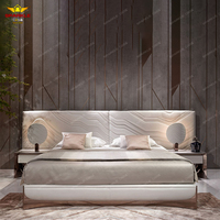 Sparkle Personnalisé par le fabricant Luxueux meuble double moderne dernier cri Lit en cuir