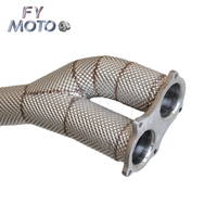 Pour Porsche 718 GT4 GTS SS304 20-22 avec bouclier thermique Downpipe