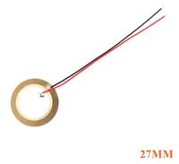 Piezo elektrik Sensor suara pelat Wafer keramik piezoelektrik Dia 12MM/15MM/18MM/20MM/27MM/35MM/50MM kabel pengeras suara bel PZT