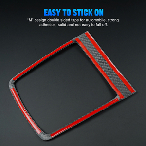 Shasha Real Carbon Fiber Interior Accessories <b>Gear</b> Shift <b>Knob</b> Trim Frame for WRX 2015-2021 - Product Image 2