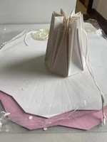 Sac en papier fleuri, bouquet de plantes vertes, sac cadeau rétractable, sac en papier kraft pliable avec doublure imperméable à l'intérieur