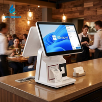 Système de point de vente tout-en-un Windows 10/11, écran tactile capacitif 15,6 pouces, caisse enregistreuse avec imprimante intégrée 58 mm pour restaurant