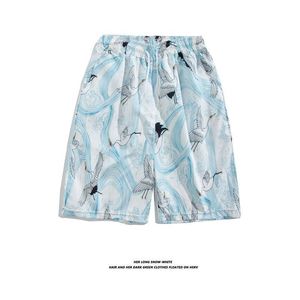 Pantalones de Playa Hawaianos para Hombre, Estampado Floral, con Cordón, Estilo Hong Kong, Holgados, Casuales, Estilo Coreano, para Parejas - Product Image 3