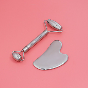 Rodillo Facial de Acero Inoxidable, Rodillo Facial y Juego de Masaje Gua Sha para el Cuidado de la Piel, Herramienta de Masaje con Rodillo para Uso Comercial - Product Image 2