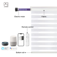 Stores Zébrés Motorisés Jour/Nuit Translucides et Opaques, Contrôle par Application Zigbee, Stores Modernes pour Balcon, Vente en Gros Usine