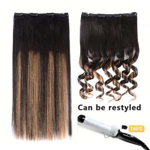 Directo de Fábrica, Juego de 7 Piezas de Extensiones de Cabello con Clip, Extensiones de Cabello Humano con Clip de PU, 16 Tarjetas de Extensiones de Cabello, Entrega Inmediata en Europa y Estados Unidos - Product Image 5