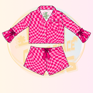 KERUI Personalizado 95% Bambu 5% Spandex 2-Piece Set Bebê Meninas Casual Manga Longa Shorts PJs Pijamas Arcos Padrão Outfit Roupas - Product Image 4