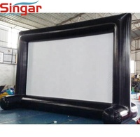 Piscine gonflable flottante SINGAR en PVC avec ventilateur intégré, certifiée CE, dimensions supérieures à 3,66 m, idéale pour les films en plein air/locations pour fêtes